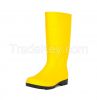 Yellow PVC rain boots gardener boots farm work boots