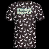 100% Polyester T-Shirt with Short Sleeves with  White Deer Pattern