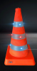 Road safety led flash traffic cone Collapsible Road Work Reflective Cones Traffic Safety Cones 41 70CM Orange LED Color Weight Material Origin Place Model