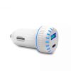 LED Display Quick Charge 5V 2.4A 18W Mobile Phone Plastic USB Car Charger