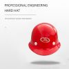 Safety helmet construction site red safety helmet summer breathable building construction high-strength FRP anti smashing helmet leadership supervision electrician labor protection 10 jacking up