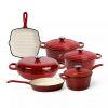 Manufacturing Cast Iron Enamel Cooking Pot Frying Pan Kitchen Casseroles Cookware Set Dutch Oven OEM/ODM