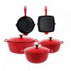 Manufacturing Cast Iron Enamel Cooking Pot Frying Pan Kitchen Casseroles Cookware Set Dutch Oven OEM/ODM