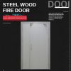 Fire door steel steel wooden material stainless steel grade A and B large number of engineering fire doors are preferably customized grade a 1.5*2.3*0.045