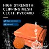  High temperature resistance fire proof heat insulation high strength mesh cloth PVC 840D