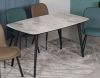 ceramics top dining table fabric chair