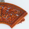 Customizable new Chinese wood carving pendant fan-shaped wall decoration wood carving painting camphor wood carving crafts background wall hanging wall