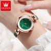 OLEVS 5540 Women Watch Simple Leather Ladies Wristwatches Charming Elegant Dress Lady Watches Quartz Female Clock