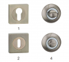 Simple Modern Design Zinc Alloy Door Handle on Rosette (Rose)