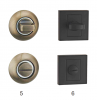 Modern Style Matt Black Hidden Door Handles Interior Zinc Alloy Lever Wooden Door Handles with Lock