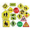 Traffic signs traffic signs road signs speed limit signs road signs warning signs reflective slow down 60cm