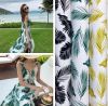 100% Polyester WOOL DOBBY  digital printing  fabric for  ladies dress
