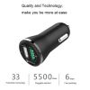 Car lighter 5V 2.4A mobile phone car charger 2 Port USB car charger QC 3.0 Car charger white High speed CE approved for Iphone