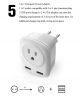 EU TO US Adapter Fast Charger Charger Quick Charge 3.0 Adapter USB Wall Charger  Home AC Charger 3 in 1 travel adapter Mobile phone charger