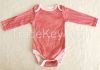 red stripe baby bodysuit with long sleeve/long sleeve baby onesie/baby