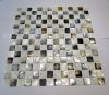 mother of pearl black and white tile mosaic backsplash tile