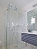 Quality clear tempered shower glass price for shower bathroom sliding glass door