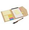 Office Supply Printed Hard Cover Sticky Notepad Set With Pen