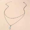 2021 creative cactus pendant double-layer stainless steel oil dripping chain design clavicle Necklace