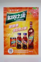 Juice, beverage advertising sticking posters, in sheet