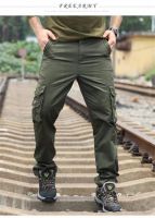 FreeArmy Brand New Fashion Mens Pants 2016 Brand Male Trousers Casual Pockets Solid Sweatpants Cargo Pants Men Size 42 MK-7160A