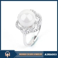 Wedding Pearl Rings For Women 925 Sterling Silver Ring