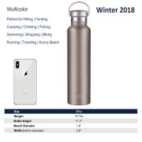 Insulated Water Bottle - Double   Wall Stainless Steel Vacuum Thermoses Flask with lid-Hot Cold Drinks, Bamboo Cap Coffee Cups, BPA Free, Black Friday 26 oz