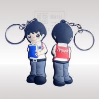 Hot Sales 3D Cartoon PVC Door Opener Keychain for Promotion Gifts