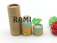 Push Up Cosmetic Paper Tubes Oval Deoderant Essential Oil Biodegradable Kraft Lip Balm Tube Packaging