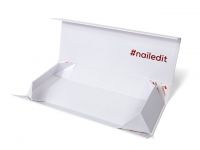 Eco friendly recyclable fabric foldable rigid candle storage box garment easy flat magnetic closure white folding gift packaging