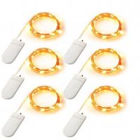 LED Light String Copper Wire Lamp CR2032 Button Battery Box Copper Wire Christmas Lights Outdoor Garden Decorative Lights String 