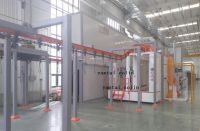 automatic powder spraying coating booth line system