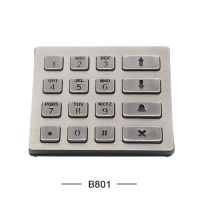 RS485 16 keys industrial weatherproof metal LED backlight keypad