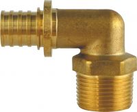 Copper/Brass PEX Sliding Fittings-with Watermark/Acs/Aenor/Wras/Skz Certificate-Male Elbow