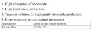Adsorption resins for stevioside purification