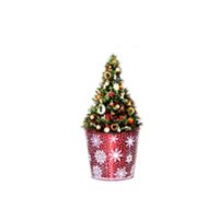 Christmas red iron bucket