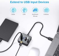 USB 3.0 Hub, QGeeM 4-Port Data USB Splitter Ultra Slim USB Adapter Compatible with Macbook, Mac Pro/mini, iMac, Surface Pro, XPS, Notebook PC, USB Flash Drives, Mobile HDD, USB Extender
