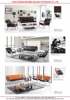 Hot sale Modern Foshan Leather 1+1+3 Genenie Italian Leather Office Sofa Set