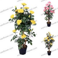 0.4m-1.2m Artificial Rose Tree With Pot For Home Decor