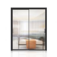 Office Building Light Luxury Style Aluminium Glass Door