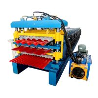 Three Layer Galvanized/aluminum Roof Sheet Glazed Tile Roll Forming Machine