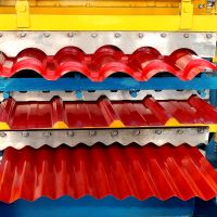 Three Layer Galvanized/aluminum Roof Sheet Glazed Tile Roll Forming Machine
