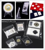 Square round Coin Capsules Acrylic Coin Display Coin Storage Holder Coin Snaps Storage Collectible Supplies