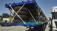Scec Tri-axle 20/40 Feet Container Flatbed Flat Bed Semi Trailer 50t 