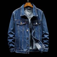 Denim jacket  Cotton padded jacket men&amp;#039;s autumn new trend large size hooded jacket Korean loose fashion brand sports clothes