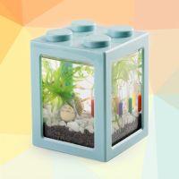 Mini Cuboid Fish Tank Cylinder Round Acrylic Coffee Table Betta Fish Tank Out Door