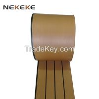 25 Meter Roll 200mm Wide With Black Caulking Line Synthetic Teak Compo