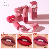 Capsule Matte Lipstick Lip Makeup Kit, Velvety Liquid Lipstick Waterproof Long Lasting Durable Beauty Cosmetics Lipstick