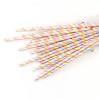 A New Design Colourful Rainbow Wedding Party Stripe Drinking Paper Straw