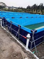 collapsible round frame fish farming tank for aquaculture